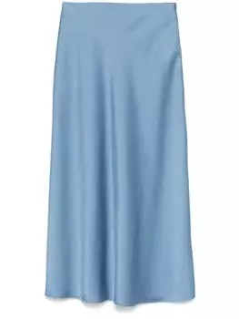 Атласная юбка миди Claudie Pierlot, синий