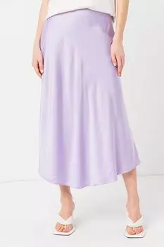 Атласная юбка миди Esprit, фиолетовый