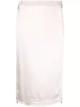 Атласная юбка миди FENDI, розовый