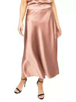 Атласная юбка-миди gibsonlook Mauve