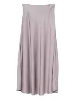 Атласная юбка миди Herno, фиолетовый
