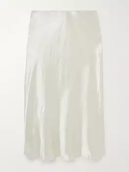 Атласная юбка миди Max Mara, белый