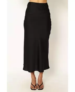 Атласная юбка-миди Nellie Petal and Pup, черный