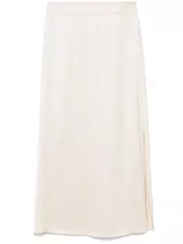 Атласная юбка миди Peserico, нейтральный