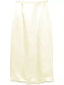 Атласная юбка миди Philosophy Di Lorenzo Serafini, желтый