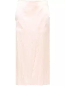 Атласная юбка миди Sportmax, розовый