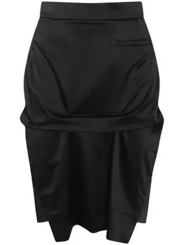 Атласная юбка миди Vivienne Westwood, черный