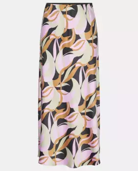 Атласная юбка миди Yas, розовый