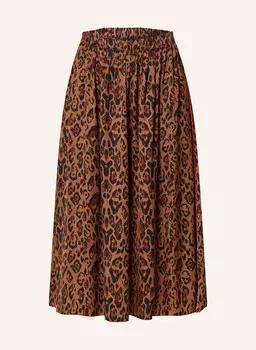 Атласная юбка miss goodlife, коричневый/черный