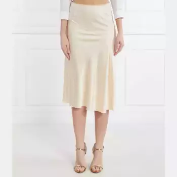 Атласная юбка Patrizia Pepe, экрю