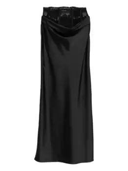 Атласная юбка с кружевом Seen Users, черный