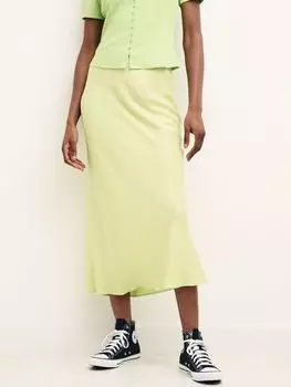 Атласная юбка с однотонным принтом Nothing's Child Mila, зеленая