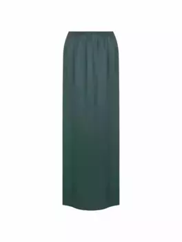 Атласная юбка с разрезом MM6 MAISON MARGIELA, зелёный