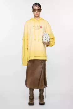 Атласная юбка с запахом Acne Studios, Golden brown