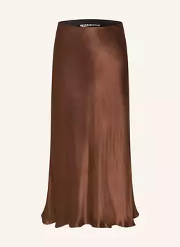 Атласная юбка VANILIA, коричневый