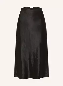 Атласная юбка Vince, черный