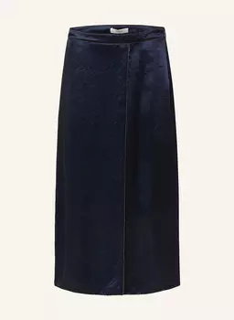 Атласная юбка VINCE, темно-синий