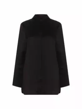 Атласная удлиненная рубашка Jil Sander, черный