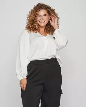 Атласная женская блузка Evoked, белый