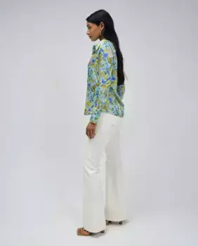 Атласная женская рубашка с длинным рукавом Salsa Jeans, мультиколор