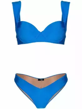 Атласное бикини Noire Swimwear, синий