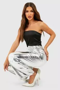 Атласное боди-бандо Boohoo, черный