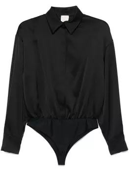 Атласное боди Emporio Armani, черный