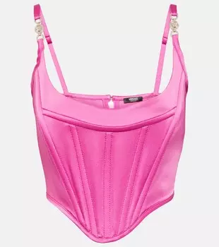Атласное бюстье Versace, розовый