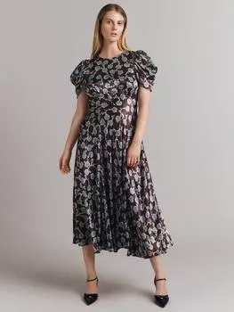 Атласное чайное платье беатрикс Ghost, коричневый/разноцветный