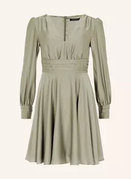 Атласное коктейльное платье Swing, зеленый