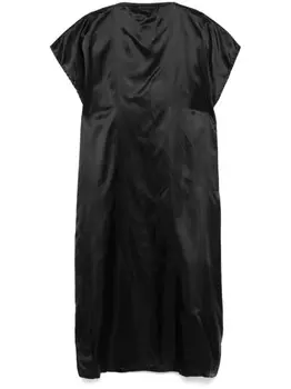 Атласное макси платье MM6 Maison Margiela, черный