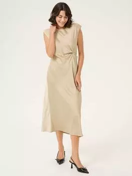 Атласное миди-платье pristina twist спереди KAFFE, цвет Mid Grey