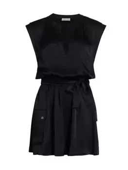 Атласное мини-платье Addison Ramy Brook, черный