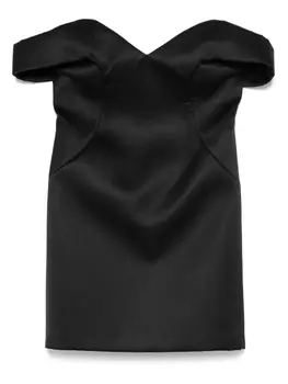 Атласное мини-платье N21, черный
