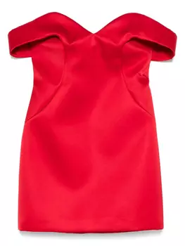 Атласное мини-платье N21, красный