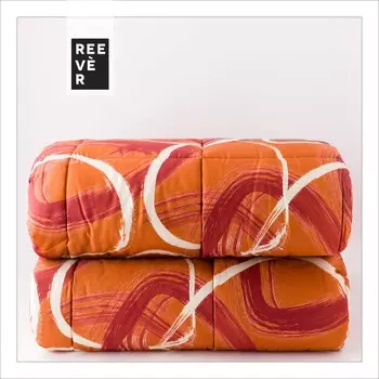 Атласное одеяло Одиссея Reever, оранжевый, размер двуспальная кровать 260 х 270 см.