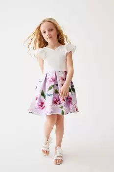 Атласное платье 2 в 1 с цветочными мотивами Baker By Ted Baker, фиолетовый