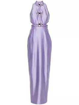 Атласное платье без рукавов Leila Huishan Zhang, фиолетовый