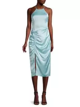 Атласное платье-футляр selena с рюшами Parker Sage