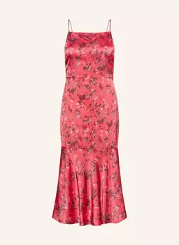 Атласное платье Ganni, фуксия