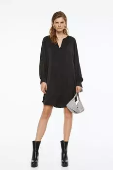 Атласное платье H&amp;M, черный