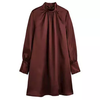 Атласное платье H&amp;M, красно-коричневый