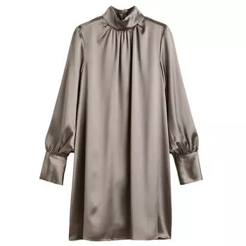 Атласное платье H&amp;M, серый