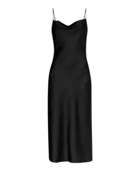 Атласное платье Hadley с бретелями Allsaints, черный