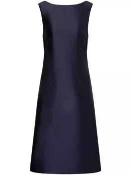 Атласное платье из шелка Alberta Ferretti, синий