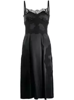 Атласное платье-комбинация DOLCE & GABBANA, черный