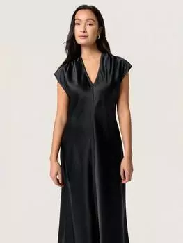 Атласное платье-комбинация liva Soaked In Luxury, черный