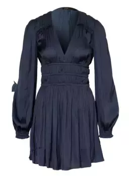 Атласное платье Maje, синий