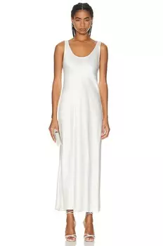 Атласное платье-майка Enza Costa, цвет Cloud