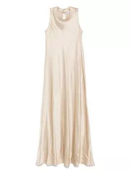 Атласное платье макси Antonelli, нейтральный